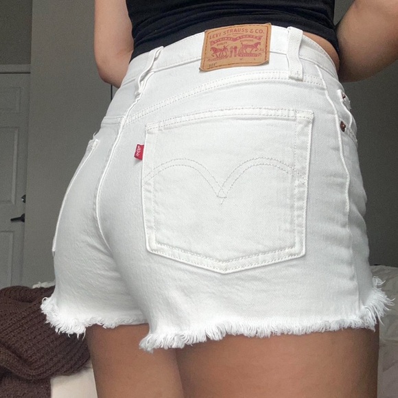 Levi's Pants - Levi's White Denim Cutoff Shorts